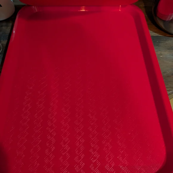NWT 4 Red BBQ / Cafeteria / Party / 12x16" Serving Tray by Carlisle - Picture 4 of 7